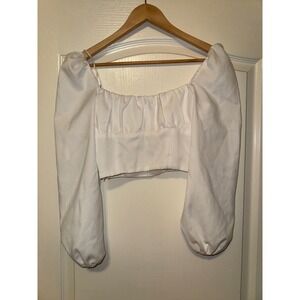 Princess Polly white half top blouse size‎ 2